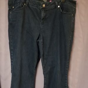 Torrid size 22 dark blue denim flap back pockets